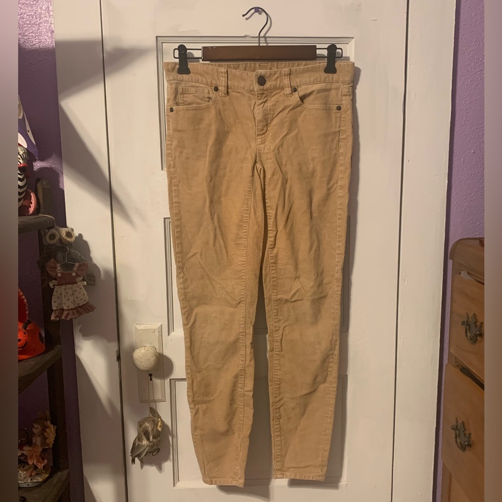 J.CREW Women’s Tan Corduroy Skinny Jeans